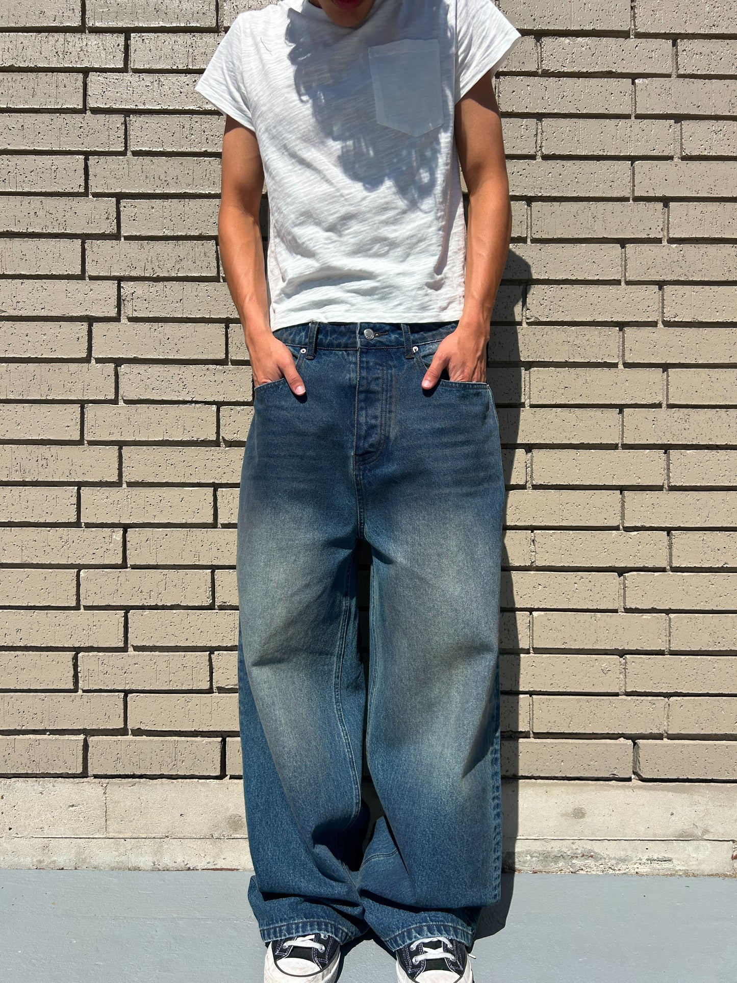 Leather Pocket Denim