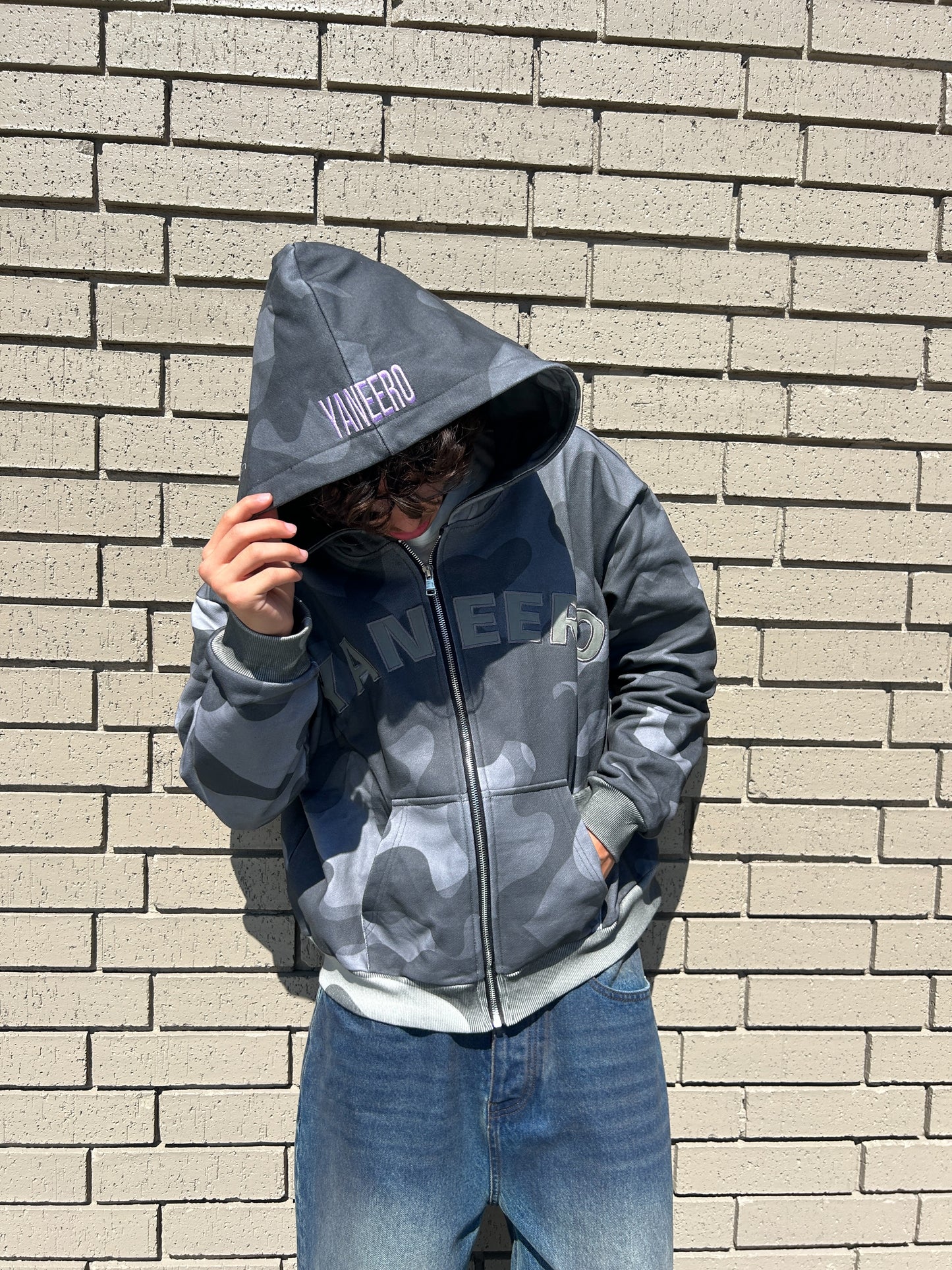 Camo Spellout Zip