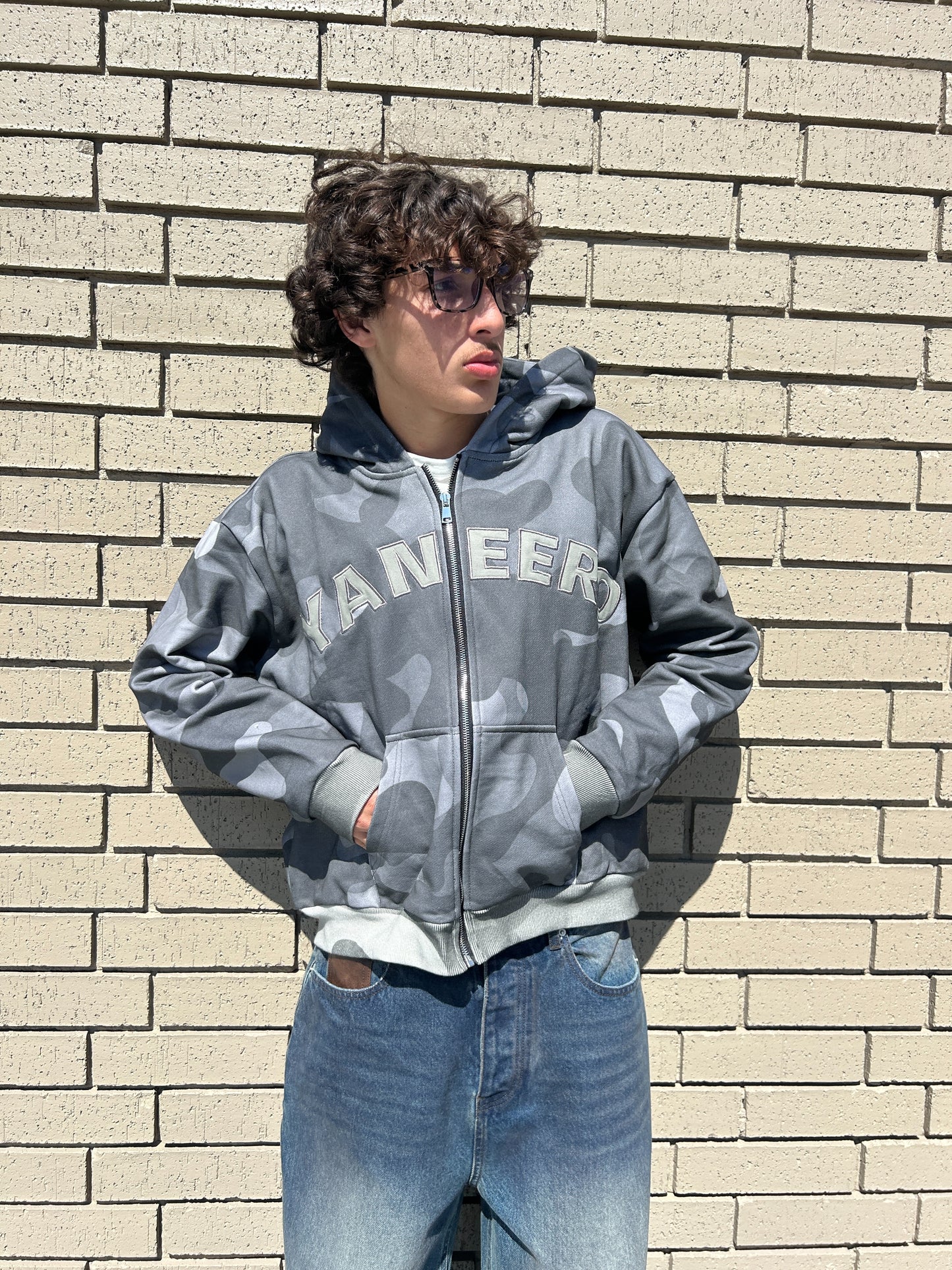 Camo Spellout Zip
