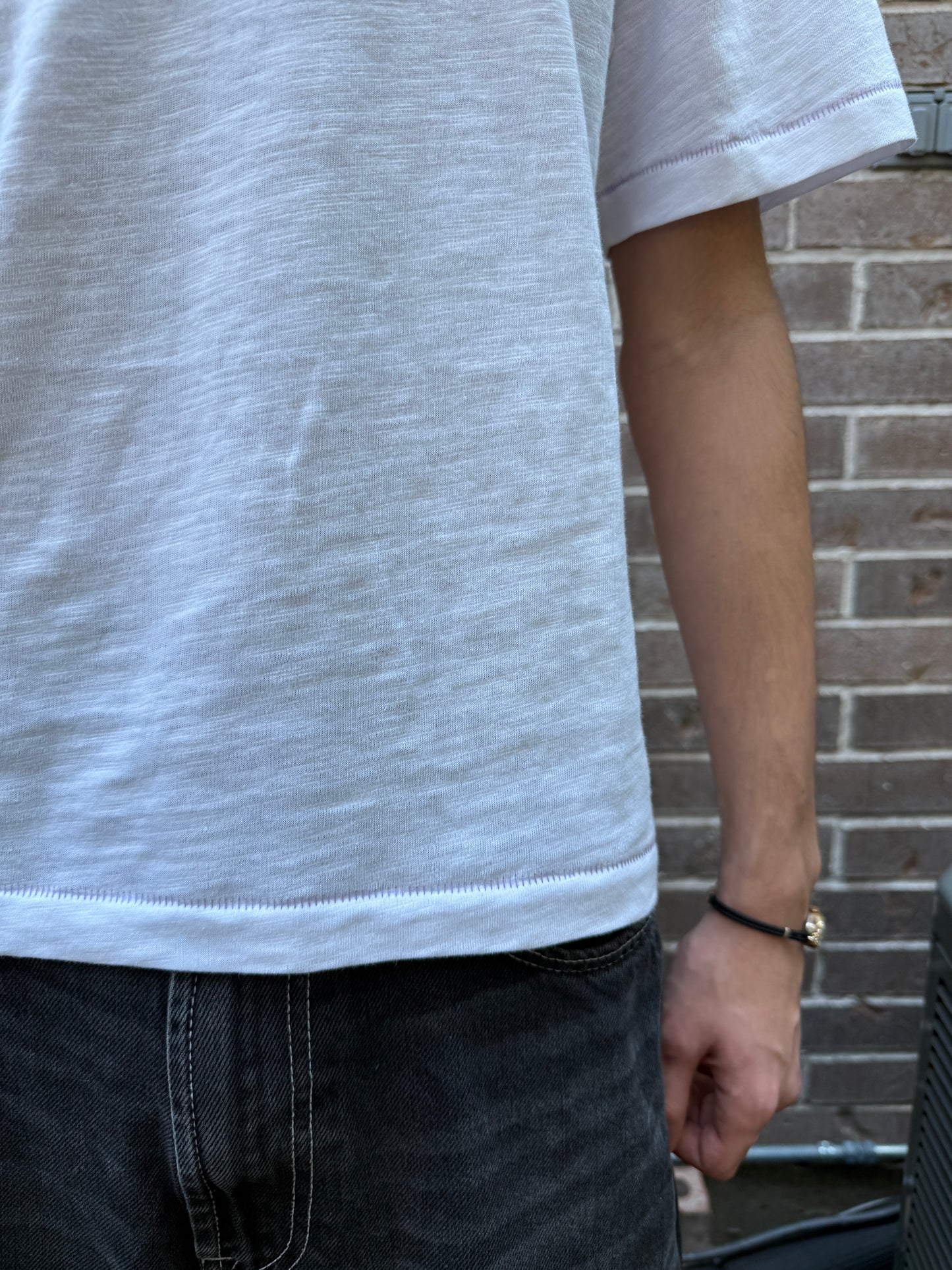 White Slub Tee