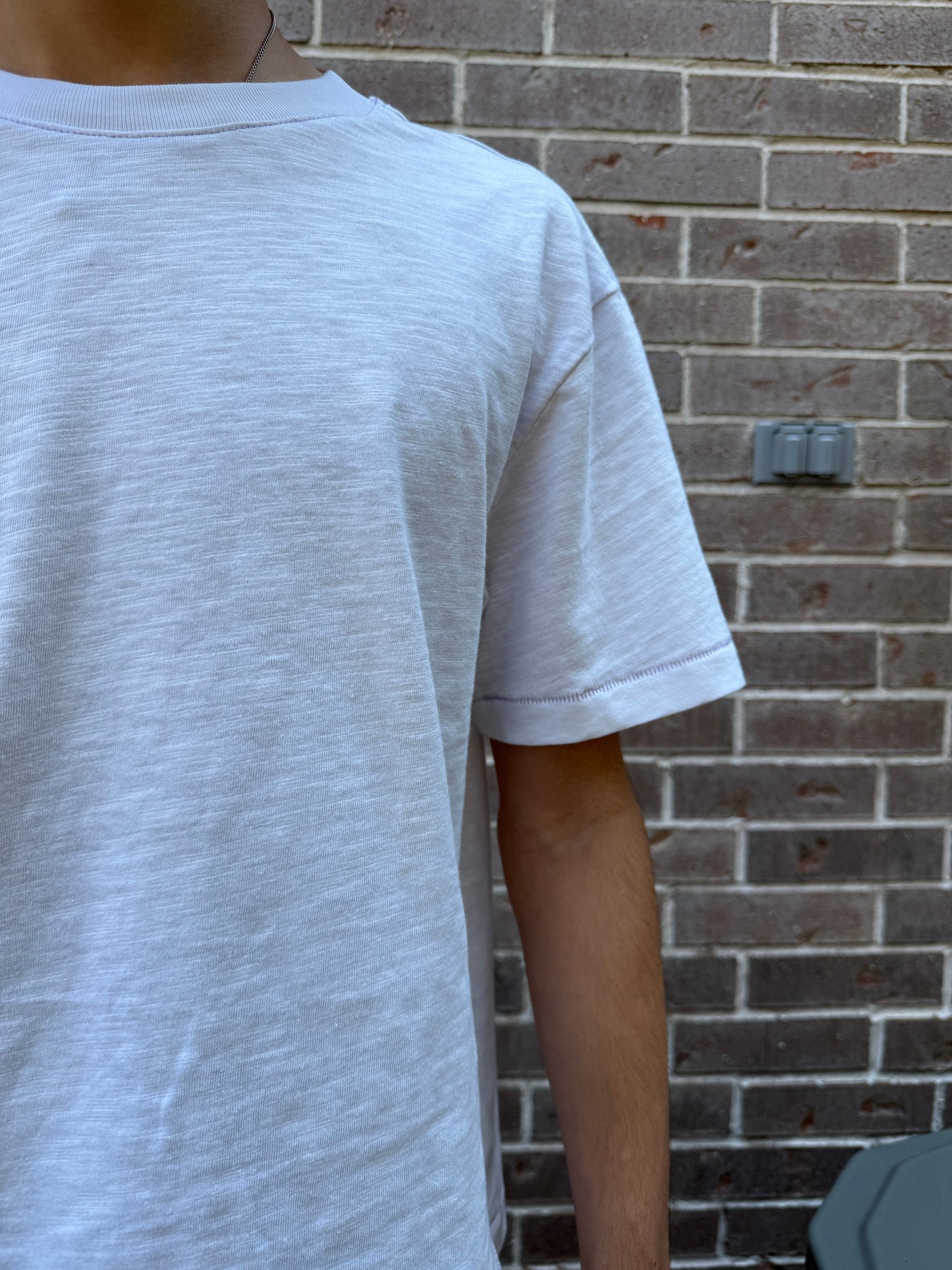 White Slub Tee